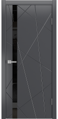 Межкомнатная дверь эмаль Flitta графит  BLACK GLOSS