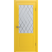 Межкомнатная дверь эмаль FLAT 2 | YELLOW | WHITE CLOUD